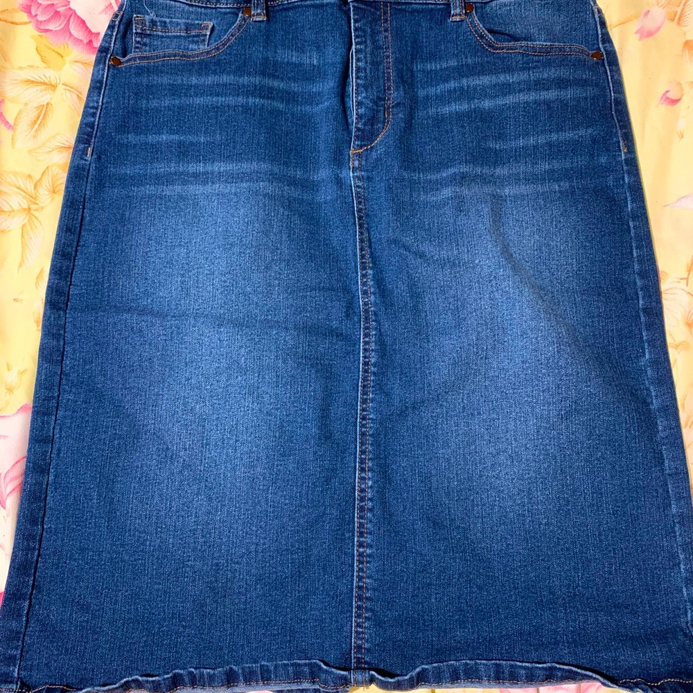 Like New jean’s skirts. Perfect for church or casual days.